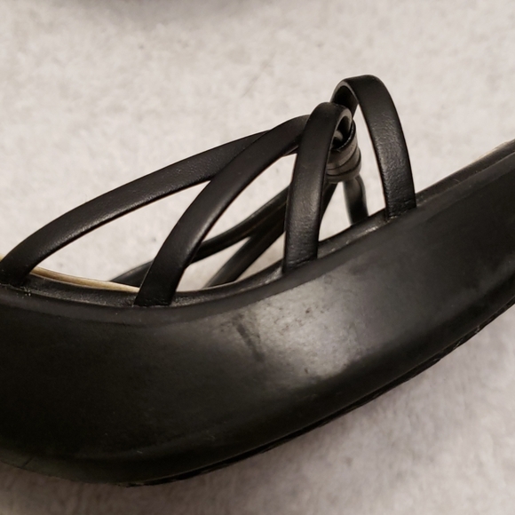 Fioni black thin ankle strap sandals, 5 - Picture 12 of 15